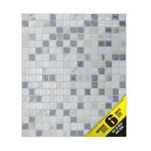 Smart Tiles 9.65 in. x 11.55 in. Peel and Stick Minimo Noche Mosaik Decorative Wall Tile (6 Pack) SM1036 6