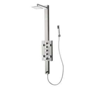 Fresca Lecco Brushed Silver 4 Jet Shower Tower FSP8002BS
