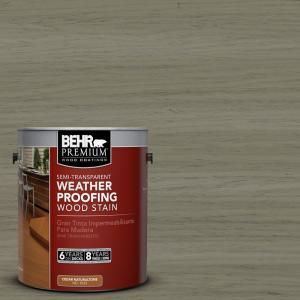 BEHR Premium 1 gal. #ST 144 Gray Seas Semi Transparent Weatherproofing Wood Stain 507701