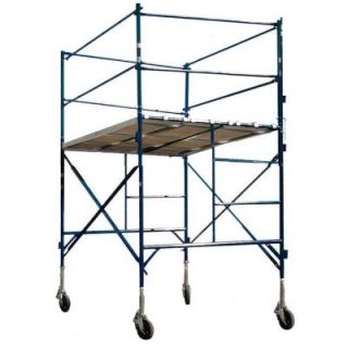 PRO SERIES 1 Story Tower with Guardrails and Base Plates, Wooden Aluminum Walkboards 2000 lb. Load Capacity GSF575B