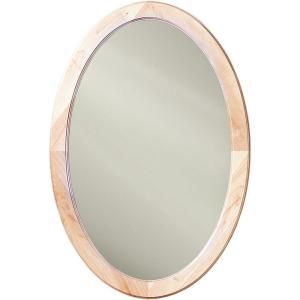 NuTone Dunhill 21 in. W x 31 in. H x 3.5 in. D Oval Recessed Mirrored Medicine Cabinet in Maple 1370MX