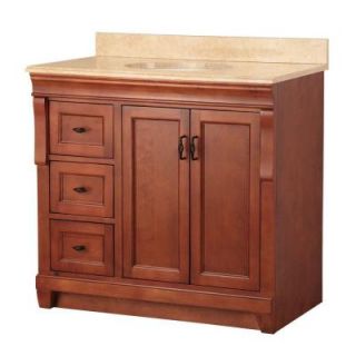 Foremost Naples 31 in. W x 22 in. D Vanity in Warm Cinnamon with Vanity Top and Left Drawers with Stone Effects in Oasis NACASEO3122DL