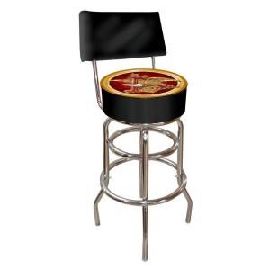 Trademark Budweiser A and Eagle Padded Swivel Bar Stool with Back AB1100 AE