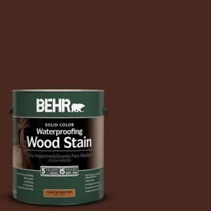 BEHR 1 gal. #SC 117 Russet Solid Color Waterproofing Wood Stain 21301