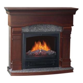 Quality Craft 47 in. Electric Fireplace in Walnut SOM480PG 47CW