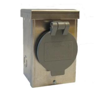 GenTran 30 Amp Power Inlet Box with Flip Lid DISCONTINUED 1430V