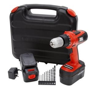 BLACK & DECKER 18 Volt Ni Cad 1/2 in. Cordless High Performance Drill / Driver with 2 Batteries and Storage DISCONTINUED HPD18AK 2