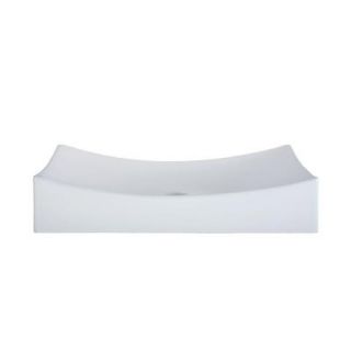 Xylem Above Counter Rectangular Vitreous China Vessel Sink in White CVE262RC