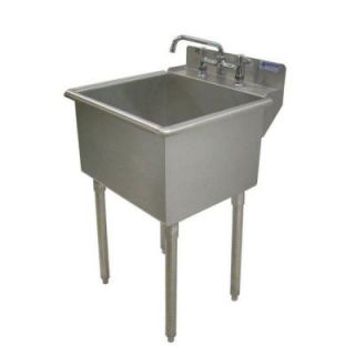 Griffin Products LT Series 24x24 Stainless Steel Freestanding 3 Hole Laundry Sink LT 118