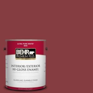 BEHR Premium Plus Home Decorators Collection 1 gal. #HDC WR14 11 Cranberry Tart Hi Gloss Enamel Interior/Exterior Paint 830001