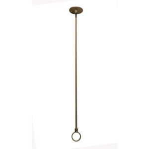 Barclay Products 28 in. Ceiling Support with Flange in Polished Brass 340 28 PB