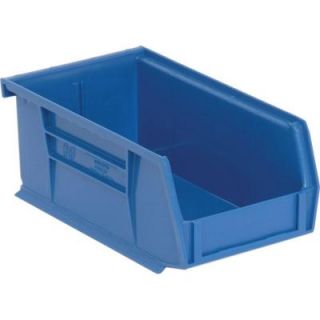 Edsal 4 in. W x 7 in. D x 3 in. H Stackable Plastic Storage Bin in Blue (24 Pack) PB8501B