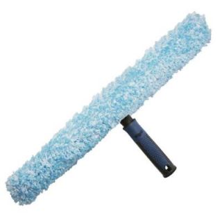 Unger 18 in. Window Scrubber with Microfiber, Scrub Pad Sleeve and Overmold Grip Connect and Clean Locking System 965550