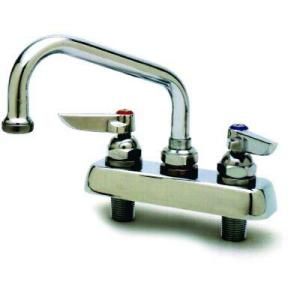 T&S Brass 2 Handle Kitchen Faucet in Chrome with Swing Nozzle B 1113