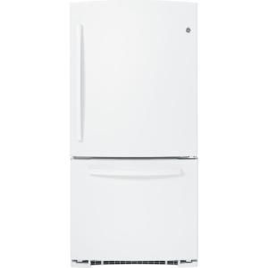 GE 23.1 cu. ft. Bottom Freezer Refrigerator in White GDE23ETEWW