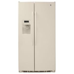 GE 25.9 cu. ft. Side by Side Refrigerator in Bisque GSHF6HGDCC