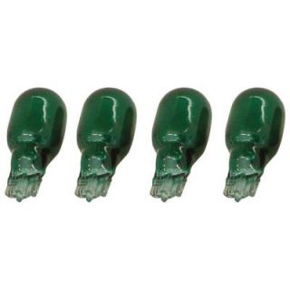 Moonrays Green Glass 4 Watt Wedge Base Replacement Light Bulb (4 Pack) 11692