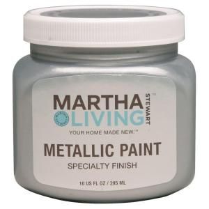 Martha Stewart Living 10 oz. Polished Silver Metallic Paint 259281