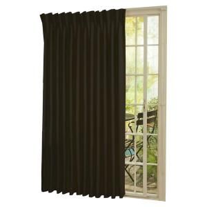 Eclipse Thermal Blackout Patio Door Black Curtain Panel, 84 in. Length 12109100X084BLK