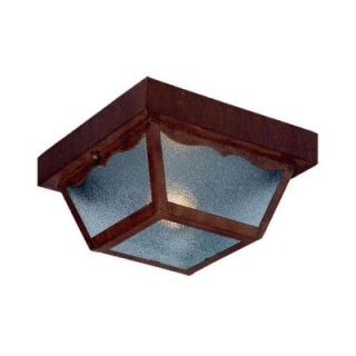 Acclaim Lighting Builders Choice Collection Ceiling Mount 1 Light Outdoor Burled Walnut Light Fixture 4901BW
