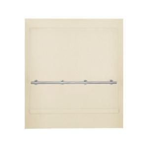 Sterling ADA 1 1/4 in. x 39 1/8 in. x 65 9/16 in. One Piece Direct to Stud Roll in Shower Wall in Almond DISCONTINUED 62062103 47