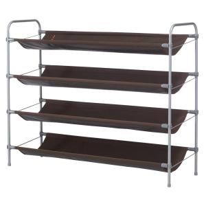 Home Decorators Collection 4 Tier Fashion Shoe Shelf in Brown 1865100820
