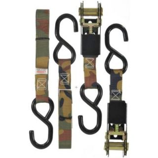 6 ft. x 1 in. 1200 lb. ATV/Cycle Tie Down Camo Ratchet 2 Pack 03720