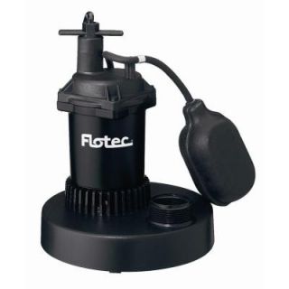 Flotec 1/4 HP Thermoplastic Submersible Sump Pump with Tethered Switch FP0S1800A