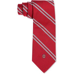 Ohio State Buckeyes Silk Spaced Double Stripe Tie