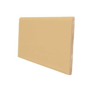 U.S. Ceramic Tile Color Collection Bright Camel 3 in. x 6 in. Ceramic Surface Bullnose Wall Tile DISCONTINUED U748 S4369