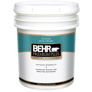 BEHR Premium Plus 5 gal. Satin Enamel Interior Paint 705005