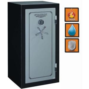 Stack On Total Defense 16.5 cu. ft. 28 Gun Fire/Waterproof Electronic Lock Safe with Door Storage TD 28 SB E S DS