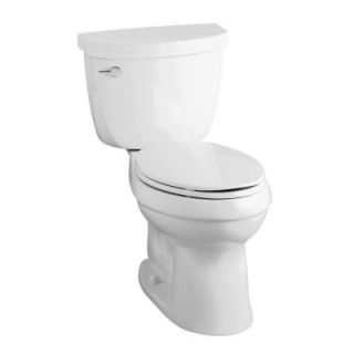 KOHLER Cimarron Comfort Height 2 piece 1.6 GPF Elongated Toilet with AquaPiston Flushing Technology in White K 3589 0