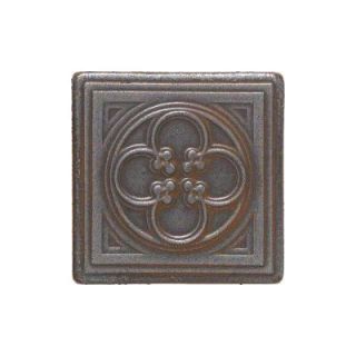 Daltile Castle Metals 2 in. x 2 in. Wrought Iron Metal Clover Insert Accent Wall Tile CM0222DOTA1P