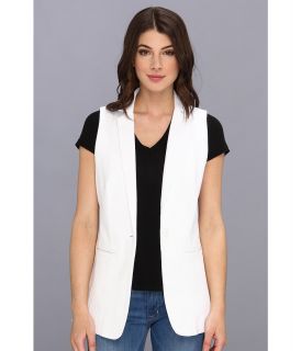 Calvin Klein Mesh Collar Double Layer Cotton Vest Womens Vest (White)