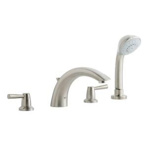 GROHE Arden 4 Hole Roman Tub with Handshower in Brushed Nickel 25072EN0