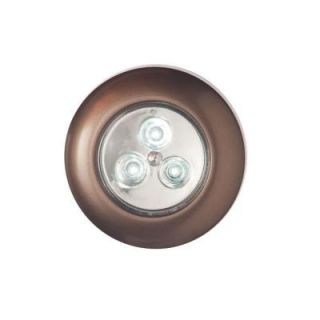 LightIt 2.75 in. 3 LED Bronze Puck Stick On Light (3 Pack) 30010 307