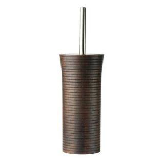 Home Decorators Collection Eko Toilet Brush and Holder in Ribbed Wood 0928800920