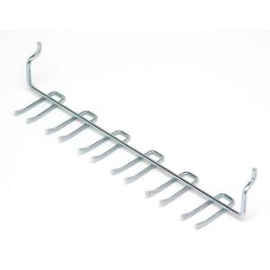 Everbilt 3 lb. 9 in. Zinc Plated Steel Pegabble Multi Tool Rack for 1/8 in. or 1/4 in. Pegboards 18024