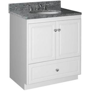 Simplicity by Strasser Ultraline 30 in. W x 21 in. D x 34 1/2 in. H Door Style Vanity Cabinet Only in Satin White 01.056.2