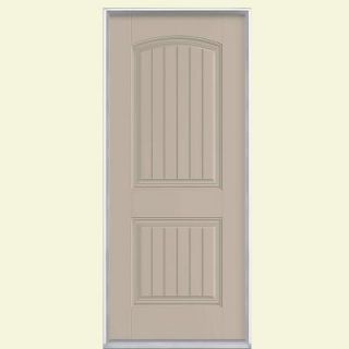 Masonite Cheyenne 2 Panel Painted Smooth Fiberglass Entry Door with No Brickmold 31794