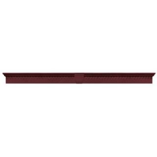 Builders Edge 6 in. x 73 5/8 in. Classic Dentil Window Header with Keystone in 078 Wineberry 060020673078