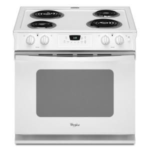 Whirlpool 4.5 cu. ft. Drop In Electric Range with Self Cleaning Oven in White WDE150LVQ