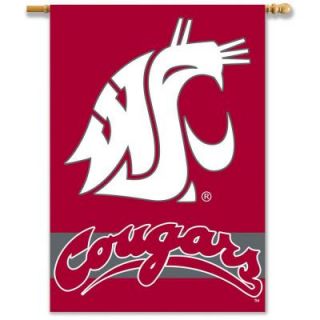 BSI Products NCAA 28 in. x 40 in. Washington State 2 Sided Banner with Pole Sleeve 96052