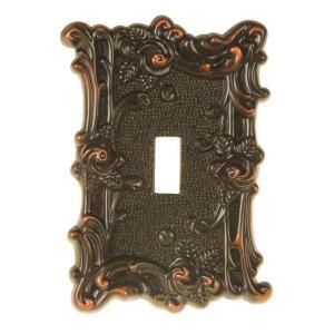 Amerelle Provincial 1 Toggle Wall Plate   Aged Bronze DISCONTINUED 60TVB