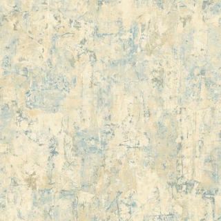 The Wallpaper Company 56 sq. ft. Blue and Beige Abstract Faux Texture Wallpaper WC1282710