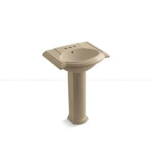 KOHLER Devonshire 4 in. Pedestal Bathroom Sink Combo in Mexican Sand K 2286 4 33