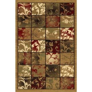 LA Rug Inc. 125/60 Melange Collection, brown, olive green, red and black, and cream colors 2 ft. x 4 ft. Indoor Accent Rug RUMELA0204 125/60