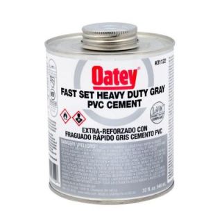 Oatey 32 oz. PVC Solvent Cement   Gray 31122