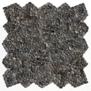 Solistone Micro Pebble Barbados Black 12 in. x 12 in. x 6.35 mm Mesh Mounted Mosaic Floor and Wall Tile (10 sq. ft. / case) 6024